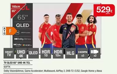 TCL - Tv Qled 65" Uhd 4k 65p7k