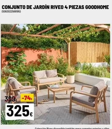 Conjunto De Jardín Riveo 4 Piezas Goodhome