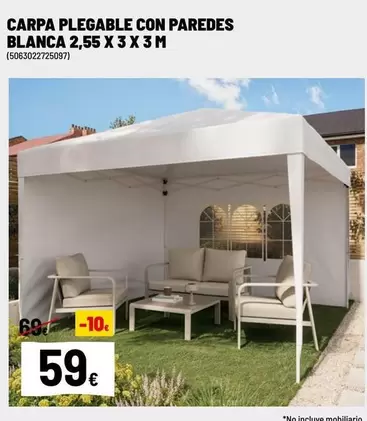 Paredes - Carpa Plegable Con Blanca