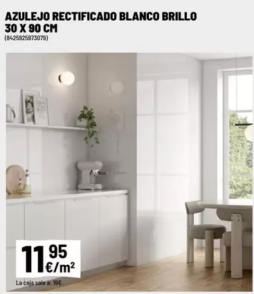 Blanco - Azulejo Rectificado  Brillo 30 X 90 Cm