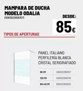 Cristal - Mampara De Ducha Modelo Odalia