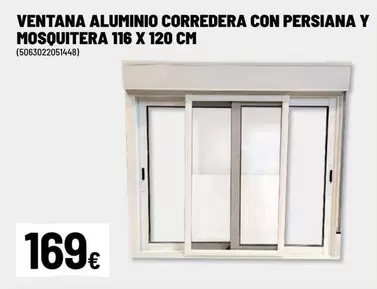 Ventana Aluminio Corredera Con Persiana Y Mosquitera