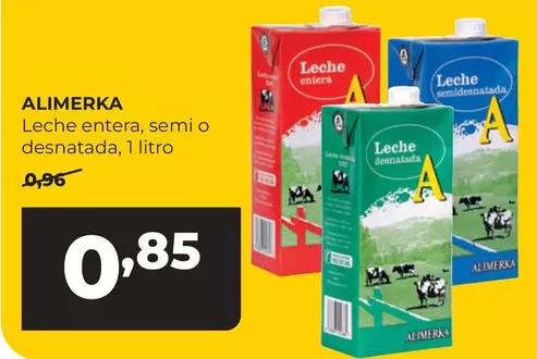 Alimerka - Leche Entera, Semi O Desnatada