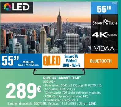 Smart-Tech - Qled 4k 55QV02K