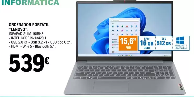 Lenovo - Ordenador Portátil