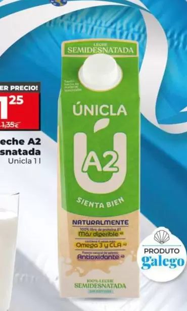 Unicla - Leche A2 Semidesnatada