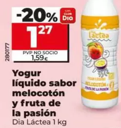 Dia Lactea - Yogur Liquido Sabor Melocoton Y Fruta De La Pasion