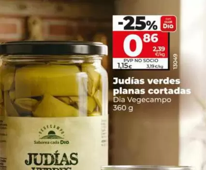Dia Vegecampo - Judías Verdes Planas Cortadas 