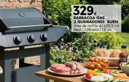 Barbacoa A Gas 3 Quemadores Burn
