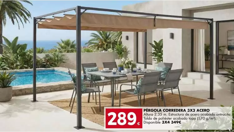 Pérgola Corredera 3 X 3 Acero