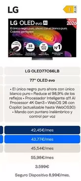LG -  OLED77C66LB 77" OLED Evo