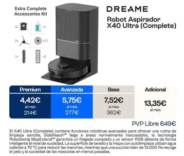 Dreame - Robot Aspirador X40 Ultra (Complete)