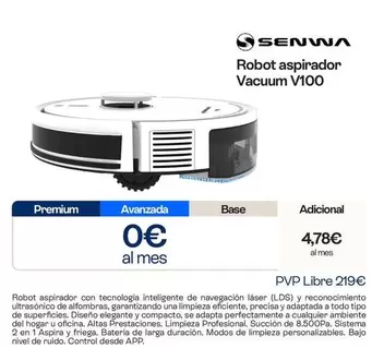 Senwa - Robot Aspirador Vacuum V100
