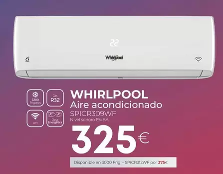 Whirlpool - Aire Acondicionado Spicr309wf