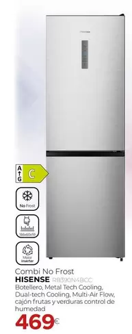 Hisense - Combi No Frost RB390N4BCC