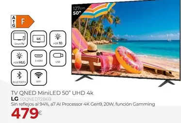 LG - TV QNED MiniLED 50" UHD 4K 50QNED72B6B