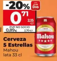 Mahou - Cerveza 5 Estrellas