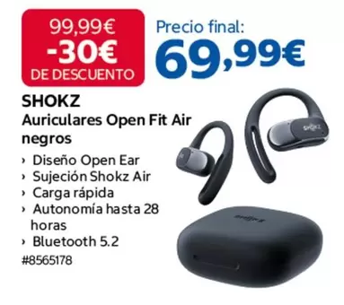 Auriculares Open Fit Air Negros