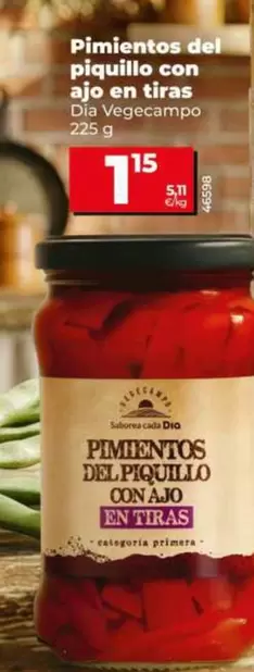 Dia Vegecampo - Pimientos Del Piquillo Con Ajo En Tiras 