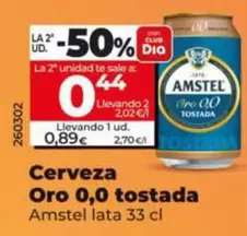 Amstel - Cerveza Oro 0,0 Tostada