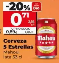 Mahou - Cerveza 5 Estrellas