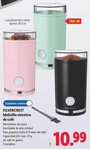 SilverCrest - Molinillo Eléctrico De Café
