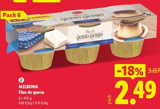 Milbona - Flan De Queso