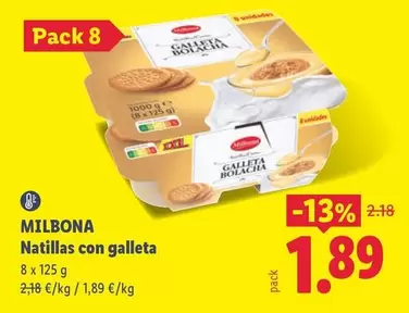 Milbona - Natillas Con Galleta