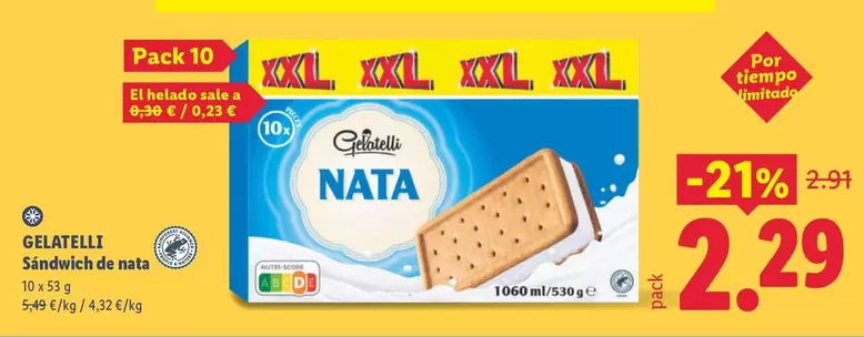 Gelatelli - Sandwich De Nata