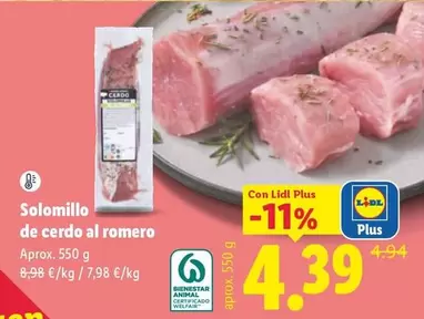 Solomillo De Cerdo Al Romero