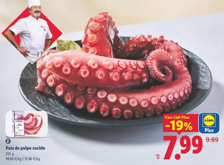 Pata De Pulpo Cocido