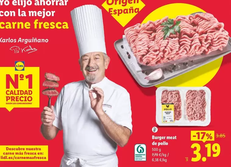 Burger Meat De Pollo