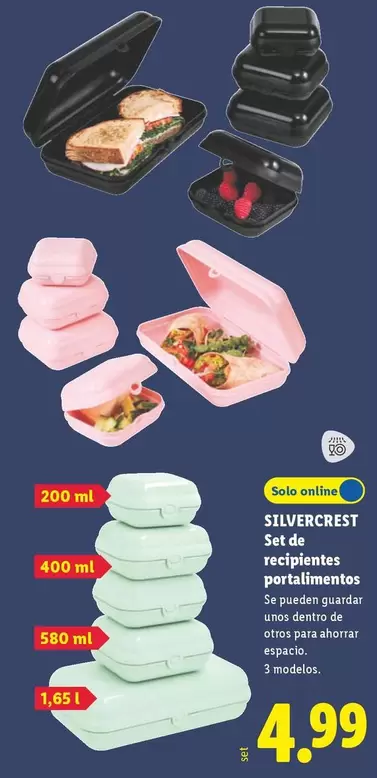 SilverCrest - Set De Recipiente Portalimentos
