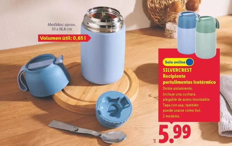 SilverCrest - Recipiente Portalimentos Isotermico