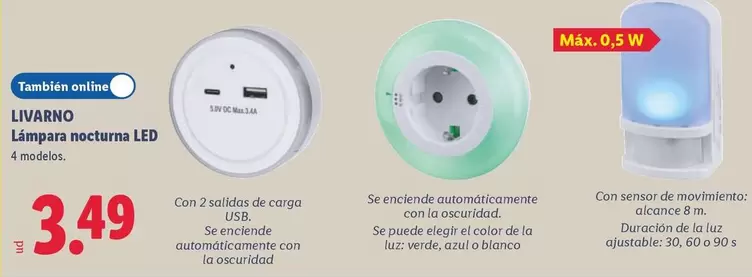 Livarno - Lampara Nocturna LED