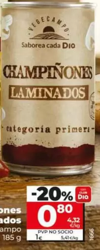 Dia Vegecampo - Champiñones Laminados