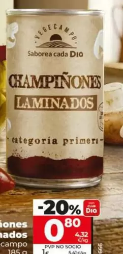 Dia Vegecampo - Champiñones Laminados
