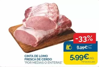 Cinta De Lomo Fresca De Cerdo