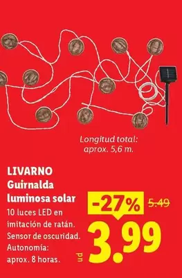 Livarno - Guirnalda Luminosa Solar