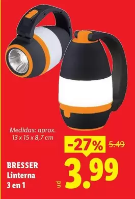Bresser - Linterna 3 En 1