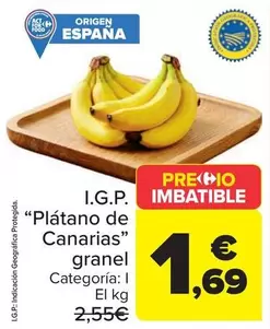 I.G.P. “Plátano De Canarias" Granel