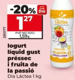 Dia Lactea - Yogur Liquido Sabor Melocoton Y Fruta De La Pasion