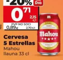 Mahou - Cerveza 5 Estrellas
