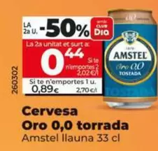 Amstel - Cerveza Oro 0,0 Tostada