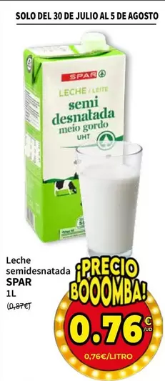 Spar - Leche Semidesnatada
