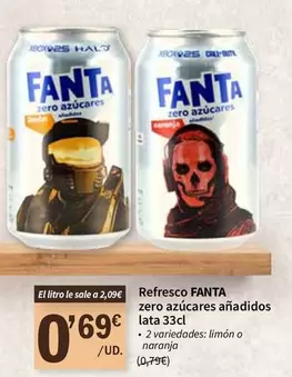 fanta - Refresco Zero Azucares Anadidos