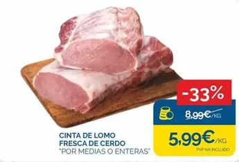 Cinta De Lomo Fresca De Cerdo