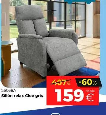 Relax - Sillon Cloe Gris