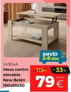 Mesa Centro Elevable New Belén 24304A