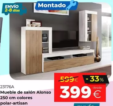 Mueble De Salón Alonso 250 Cm Colores Polar-artisan